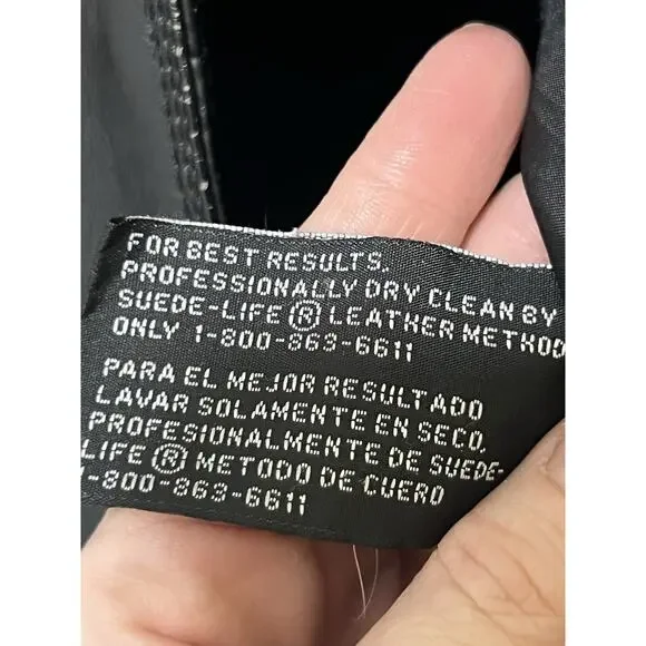 Worthington Women's 100% Genuine Leather Jacket Black Size M Blazer Mob Wife - Picture 11 of 16